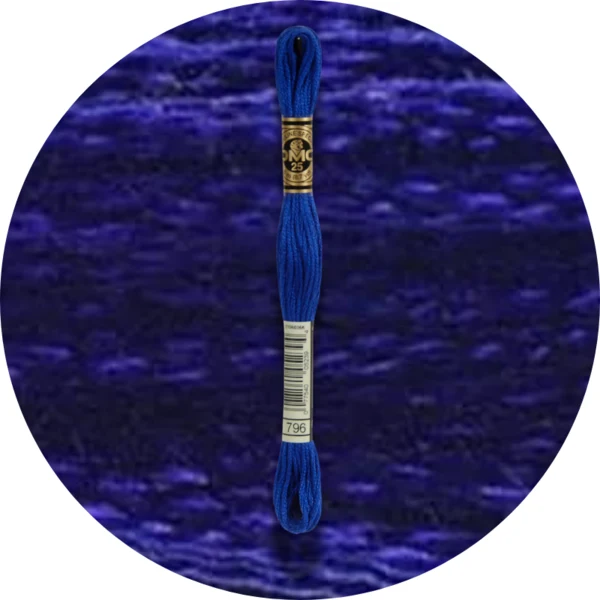DMC Mouliné Spécial 25 Broderigarn, Ensfarvet, Blå/Lilla nuancer